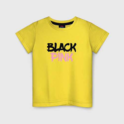 Детская футболка Black Pink Graffiti / Желтый – фото 1