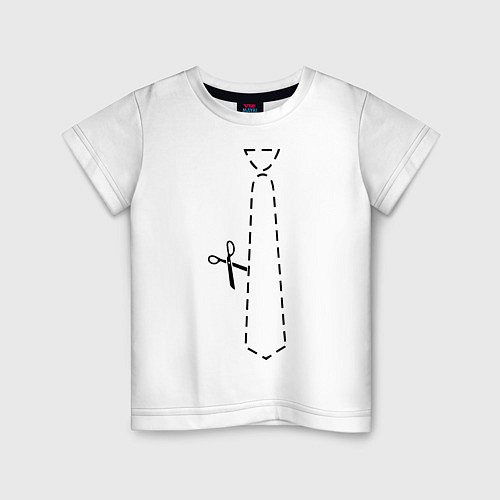 Детская футболка Галстук / Белый – фото 1