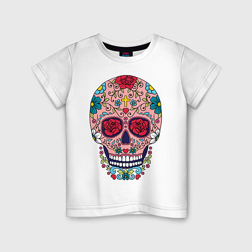 Детская футболка Oldschool skull / Белый – фото 1