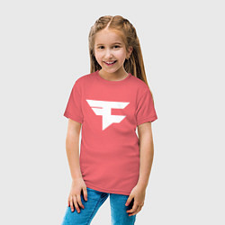 Футболка хлопковая детская FAZE Symbol, цвет: коралловый — фото 2