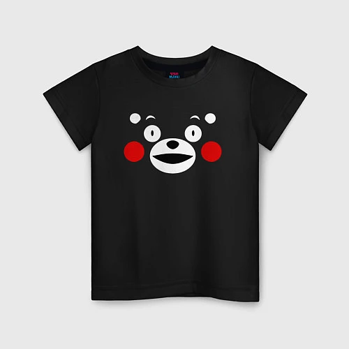 Детская футболка Kumamon Face / Черный – фото 1