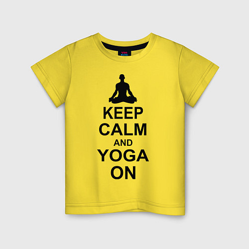 Детская футболка Keep Calm & Yoga On / Желтый – фото 1