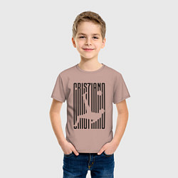 Футболка хлопковая детская Cris7iano, цвет: пыльно-розовый — фото 2