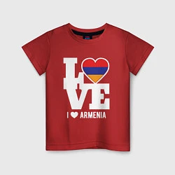 Футболка хлопковая детская Love Armenia, цвет: красный