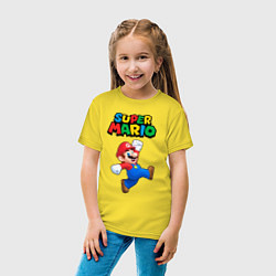 Футболка хлопковая детская Super Mario цвета желтый — фото 2