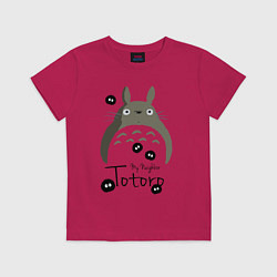 Футболка хлопковая детская My Neighbor Totoro, цвет: маджента