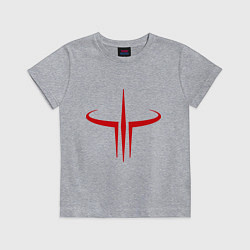 Футболка хлопковая детская Quake logo, цвет: меланж