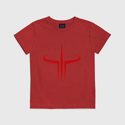 Футболка хлопковая детская Quake logo, цвет: красный