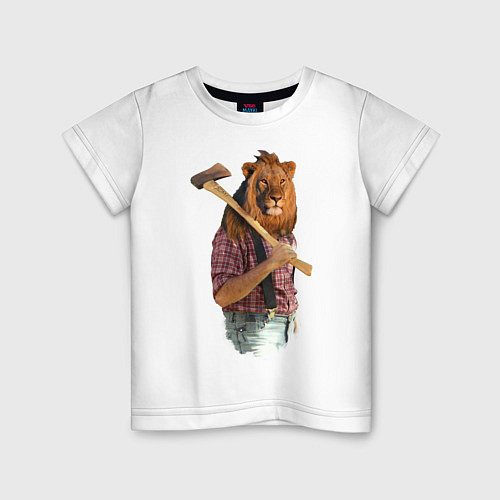 Детская футболка Lion lumberjack / Белый – фото 1