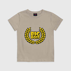 Футболка хлопковая детская Big Boss Лавры, цвет: миндальный