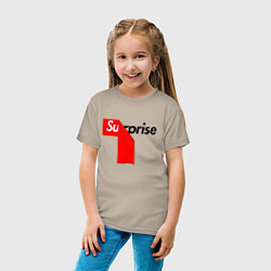 Футболка хлопковая детская Supreme Surprise, цвет: миндальный — фото 2