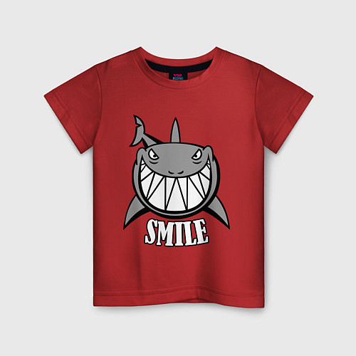 Детская футболка Shark Smile / Красный – фото 1