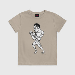 Футболка хлопковая детская Tony Ferguson art, цвет: миндальный