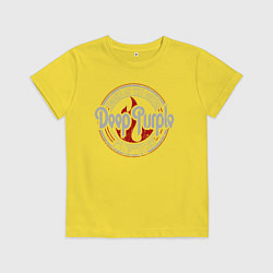 Футболка хлопковая детская Smoke on the Water, цвет: желтый