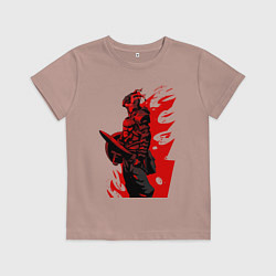 Футболка хлопковая детская Убийца гоблинов, цвет: пыльно-розовый