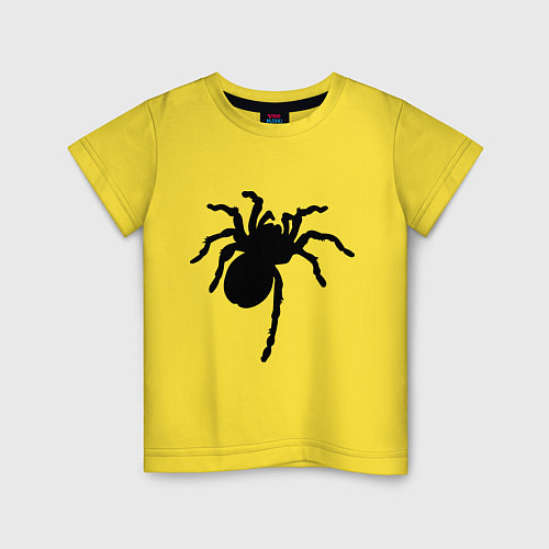 Детская футболка Черный паук / Желтый – фото 1