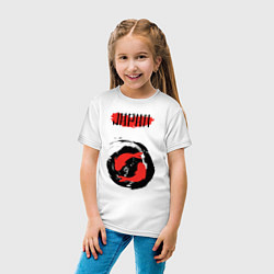 Футболка хлопковая детская Японский стиль, цвет: белый — фото 2