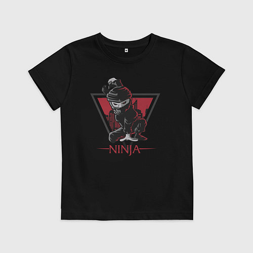 Детская футболка Ниндзя / Черный – фото 1