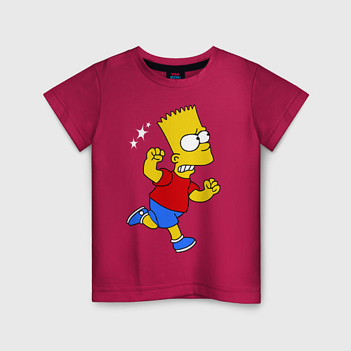 Детская футболка Барт: бой без правил / Маджента – фото 1