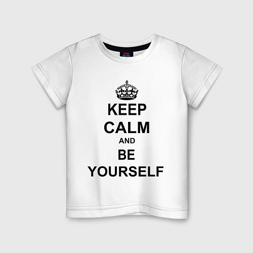 Детская футболка Keep Calm & Be Yourself / Белый – фото 1
