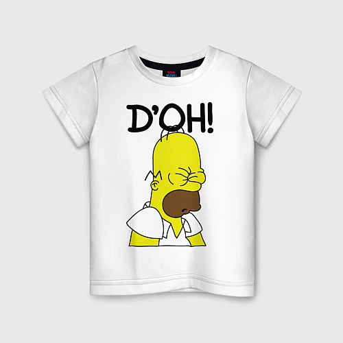 Детская футболка Doh! / Белый – фото 1