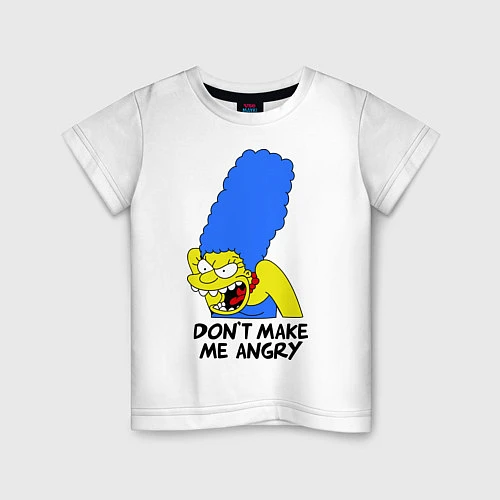 Детская футболка Dont make me angry! / Белый – фото 1