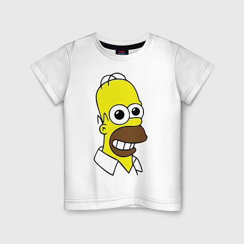 Детская футболка Гомер под допингом / Белый – фото 1
