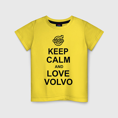 Детская футболка Keep Calm & Love Volvo / Желтый – фото 1