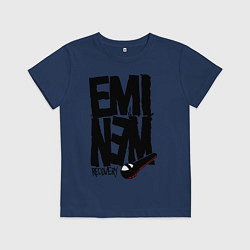 Футболка хлопковая детская Eminem recovery, цвет: тёмно-синий