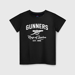 Футболка хлопковая детская Arsenal Guinners, цвет: черный