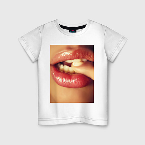 Детская футболка SWAG Lips / Белый – фото 1