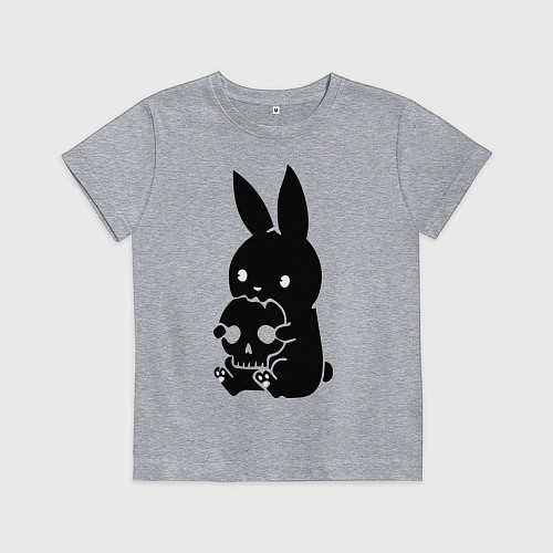 Детская футболка Зайка / Меланж – фото 1