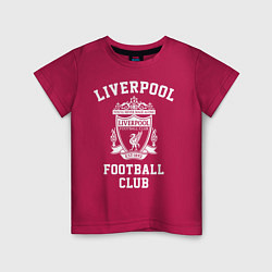 Футболка хлопковая детская Liverpool: Football Club, цвет: маджента