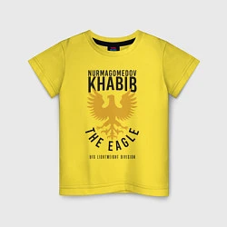 Футболка хлопковая детская Khabib: The Eagle, цвет: желтый