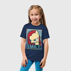 Футболка хлопковая детская MLP: Smile, цвет: тёмно-синий — фото 2