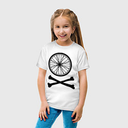 Футболка хлопковая детская Bicycle, цвет: белый — фото 2