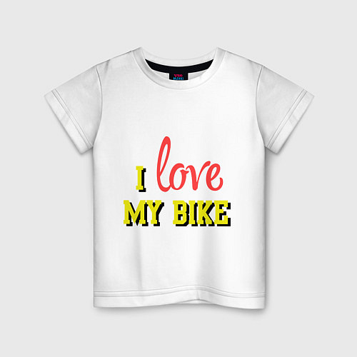 Детская футболка I love my bike / Белый – фото 1