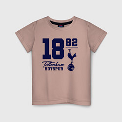 Футболка хлопковая детская FC Tottenham 1882, цвет: пыльно-розовый