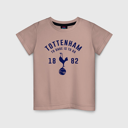 Детская футболка FC Tottenham 1882 / Пыльно-розовый – фото 1