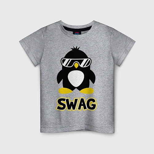 Детская футболка SWAG Penguin / Меланж – фото 1