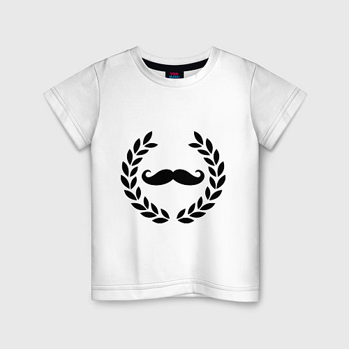 Детская футболка Win Moustaches / Белый – фото 1