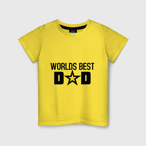 Детская футболка Worlds Best Dad / Желтый – фото 1