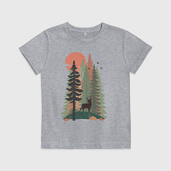 Футболка хлопковая детская Forest Adventure, цвет: меланж