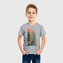 Футболка хлопковая детская Forest Adventure, цвет: меланж — фото 2