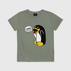 Детская футболка Пингвин: Linux