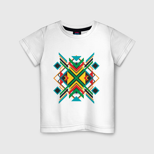 Детская футболка Triangles and squares / Белый – фото 1