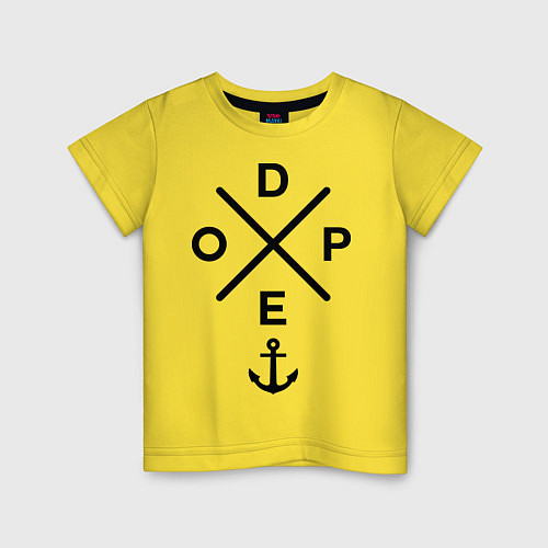 Детская футболка Dope Anchor / Желтый – фото 1