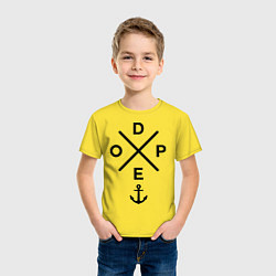 Футболка хлопковая детская Dope Anchor цвета желтый — фото 2