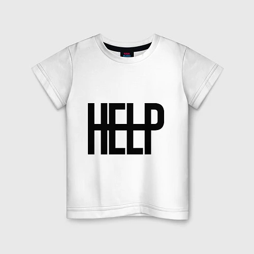 Детская футболка Help Me / Белый – фото 1