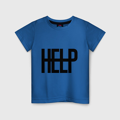 Детская футболка Help Me / Синий – фото 1